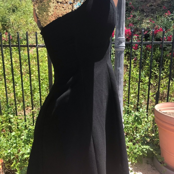 Sequin Black Party Dress - Picture 2 of 4